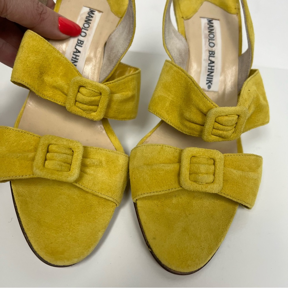 Manolo Blahnik Yellow Heels - Picture 10 of 11